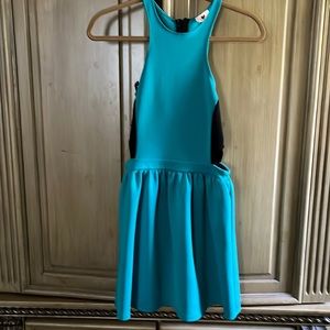 Women’s Sleeveless Blue and Black Dress